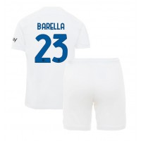 Inter Milan Nicolo Barella #23 Udebane Trøje Børn 2023-24 Kortærmet (+ Korte bukser)